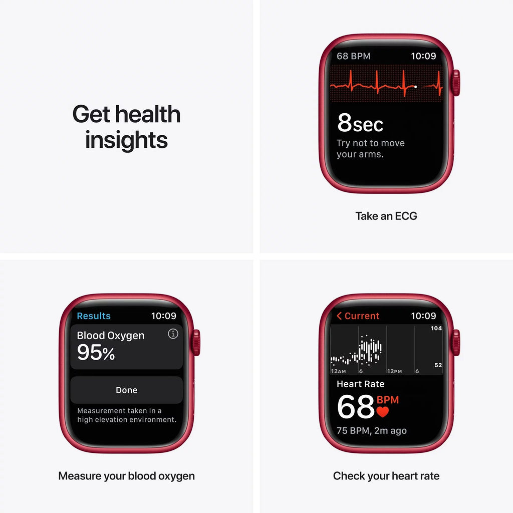 Apple Watch Series 7 (GPS + Cellular, 45 mm) Red Aluminum Case with Red Sport Band Q659