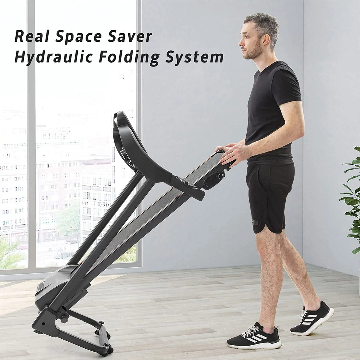 Folding Treadmill with Bluetooth and Incline O39580