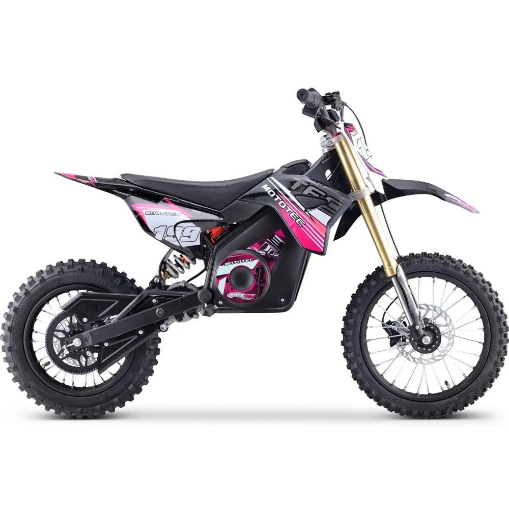 Pink Electric Dirt Bike 1500w 48v Lithium V823