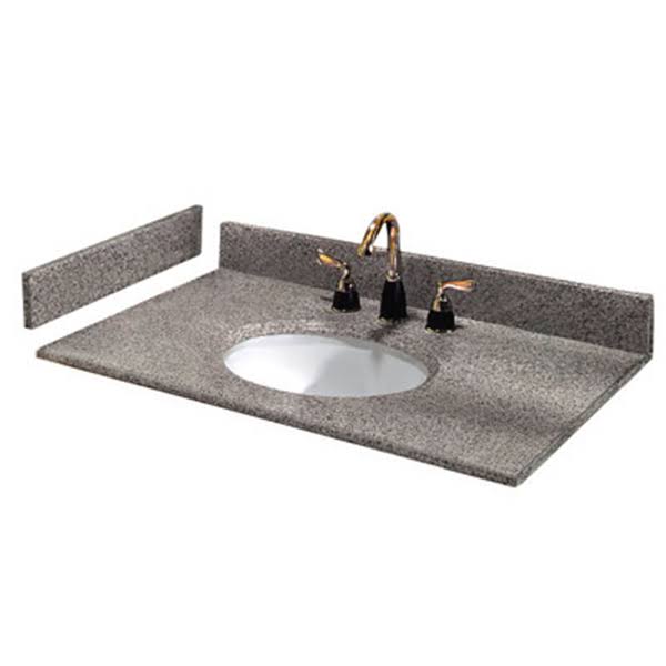 31x22 Golden Hill Granite Vanity Top with White Bowl Q4575