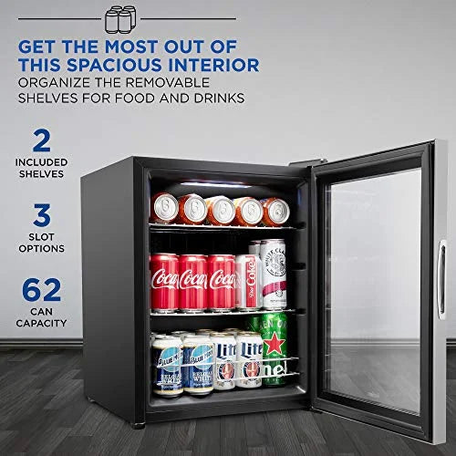 62 Can Beverage Refrigerator Stainless Steel G992