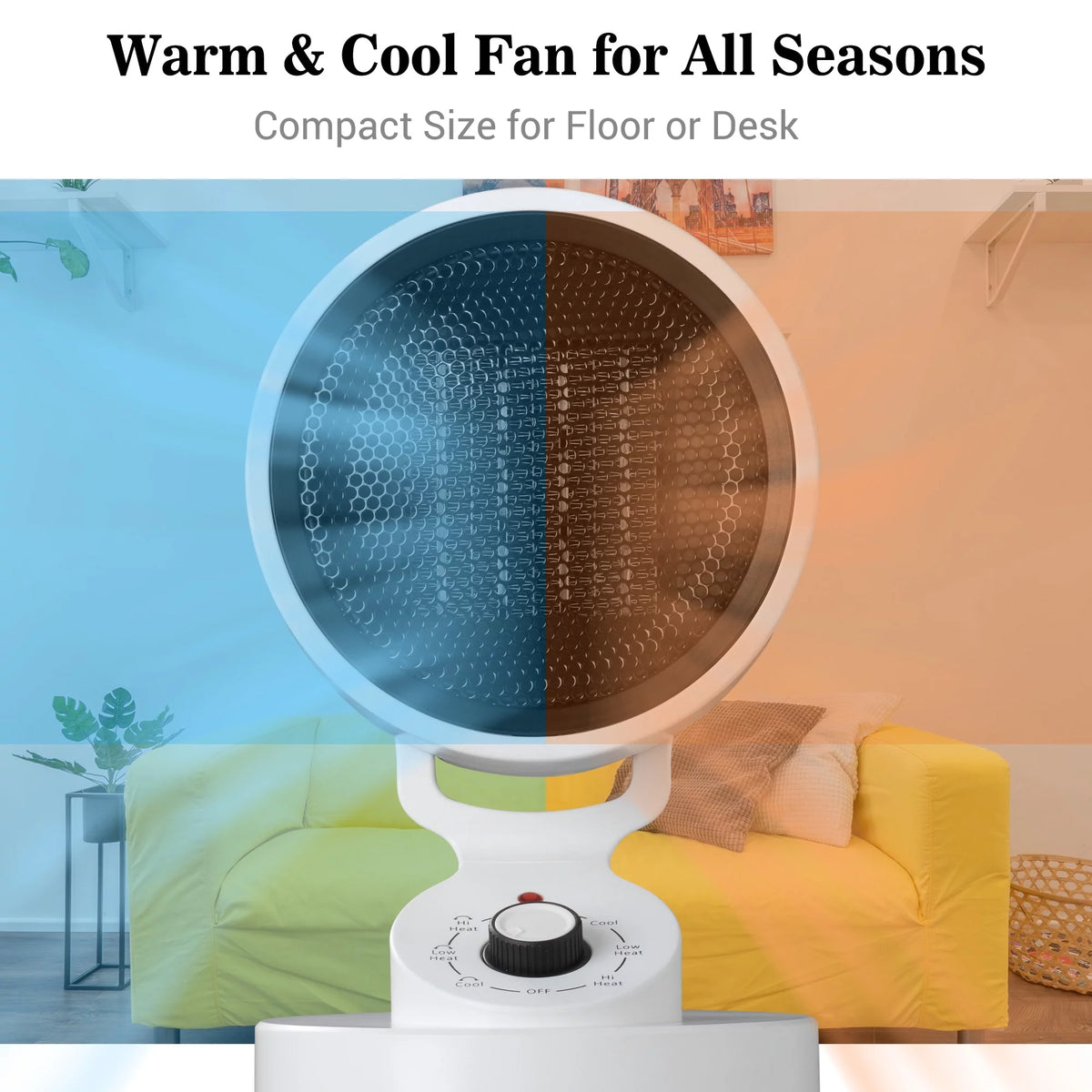 1500W PTC Ceramic Oscillating Space Heater A581924