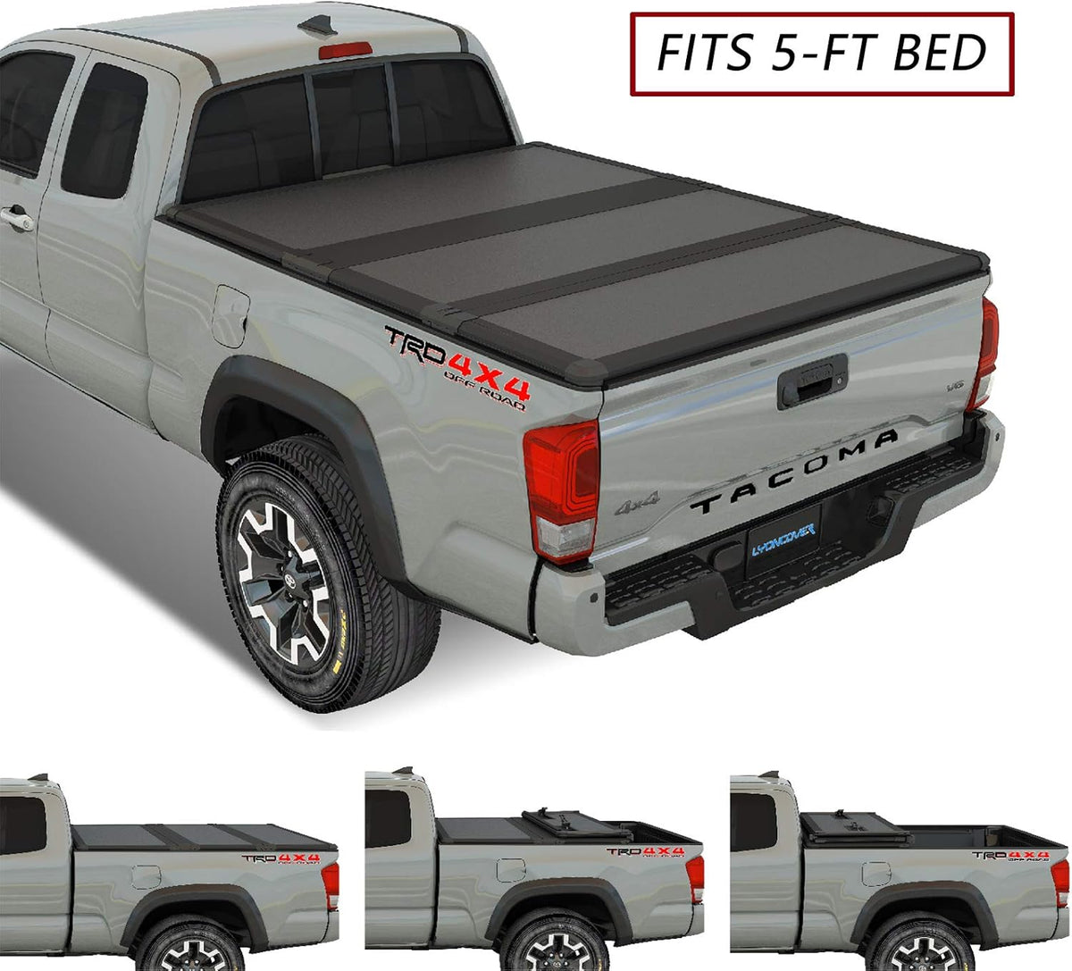 Soft Tri-Fold Truck Bed Tonneau Cover for 2016-2020 Toyota Tacoma 5ft Bed G988020