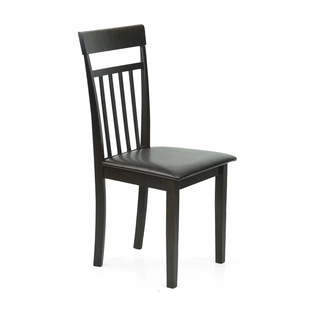 Espresso Rectangular Dining Table and 3 Wood Chairs and Stained Bench Z8996