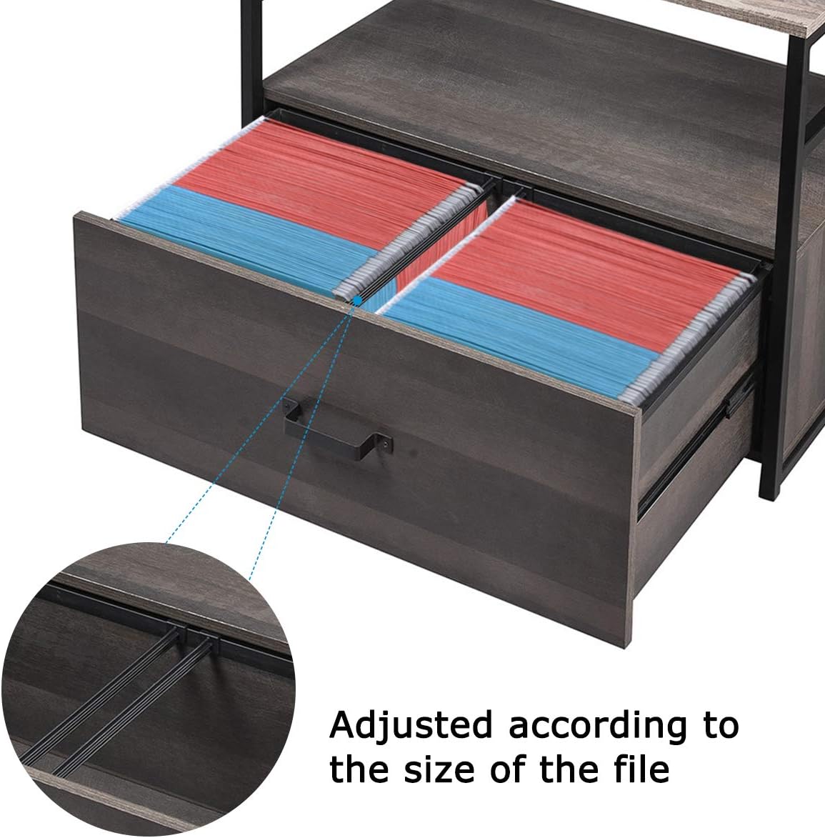 Large Filing Cabinet with Top Open Shelf and Drawer Z99407