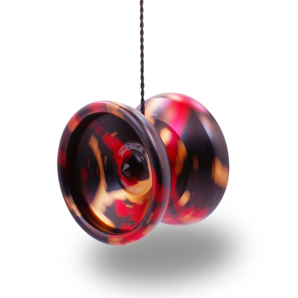 Black Red Gold Splashes Professional Aluminum YoYo G1967