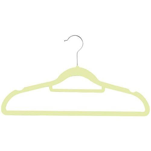 Beige Velvet Suit Hangers with Tie Bar (Case of 200) Q77621