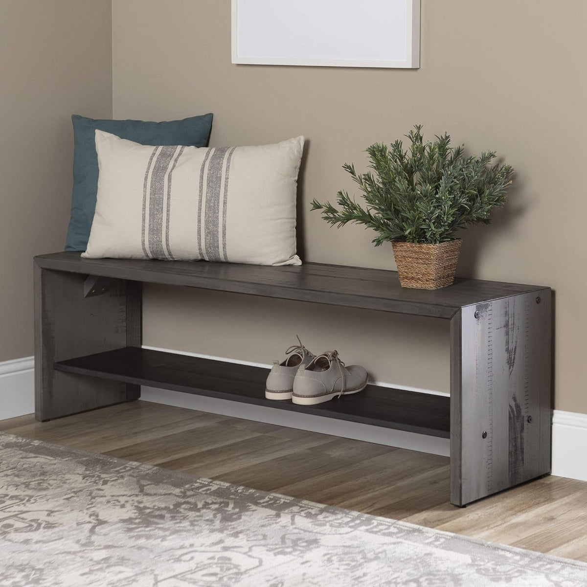 60 Inch Grey Solid Wood TV Stand P297874