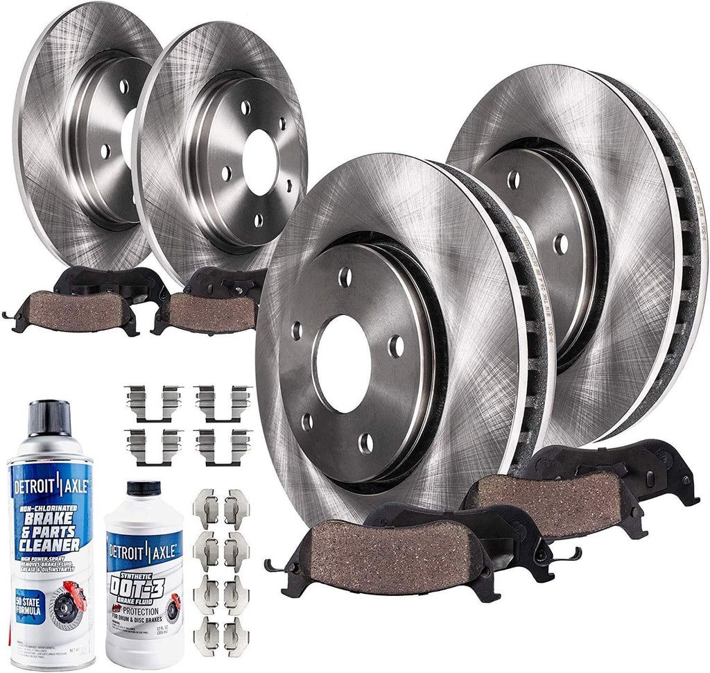 Front and Rear Disc Rotors + Brake Pads J167158