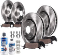 Front and Rear Disc Rotors + Brake Pads J167158