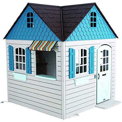 6ft x 6ft x 7 ft Tall Plastic Outdoor Playhouse L424429