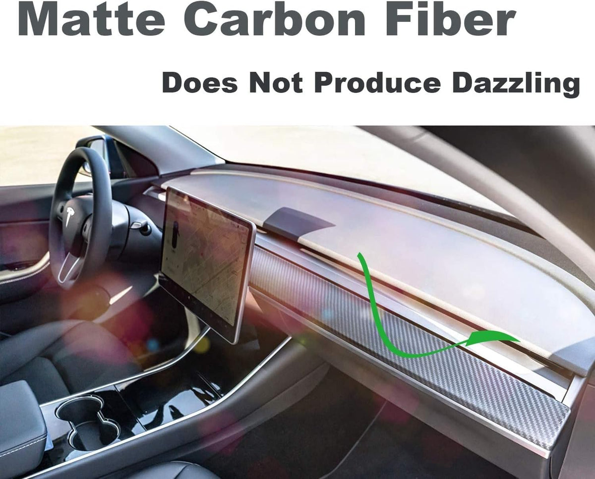 Matte Carbon Fiber Dash Cap Covers Pack of 2 F625
