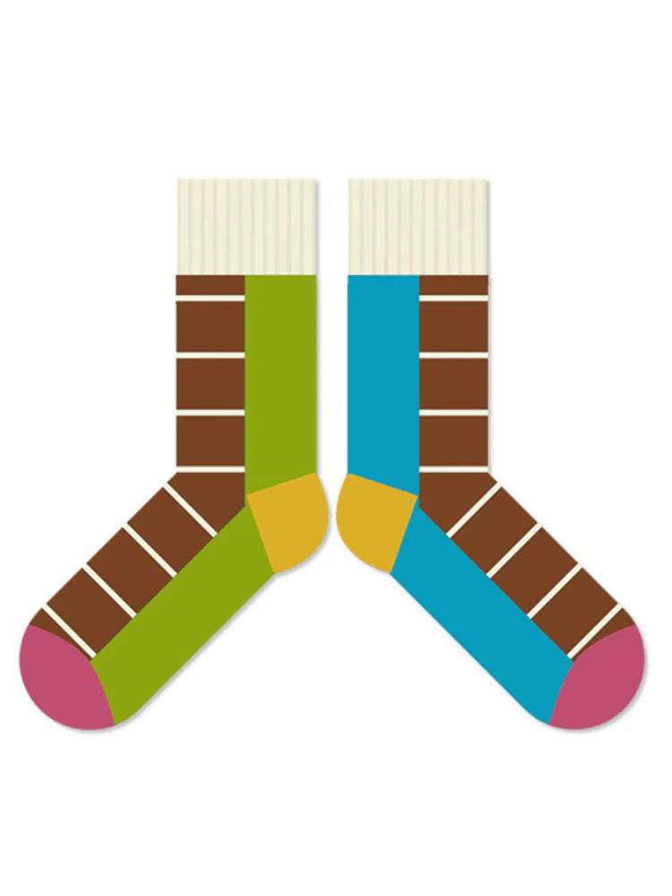 Colorful Striped Cotton Socks M73175