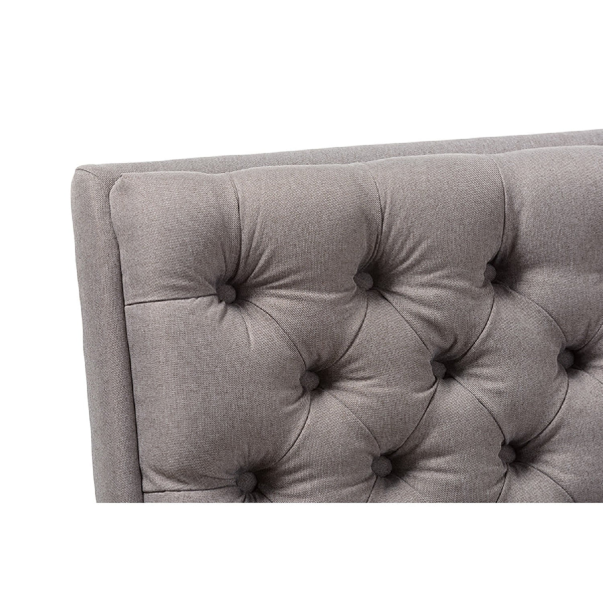 Grey Fabric Upholstered Wood Chair and Ottoman Set A41442