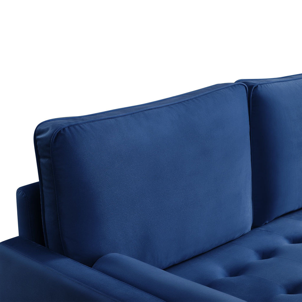 69" Tufted Velvet Sofa with Bolster Pillows G789