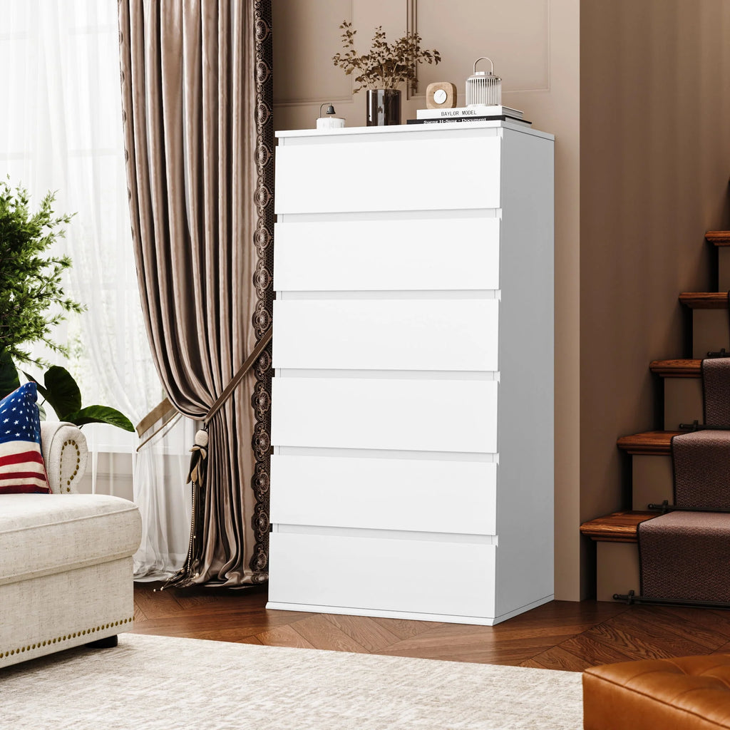 White 4 Drawer Wood Dresser A314844