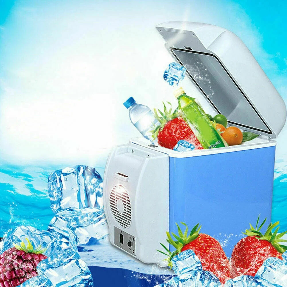 Blue 7.5L Electric Car Mini Refrigerator Cooler Warmer K72957