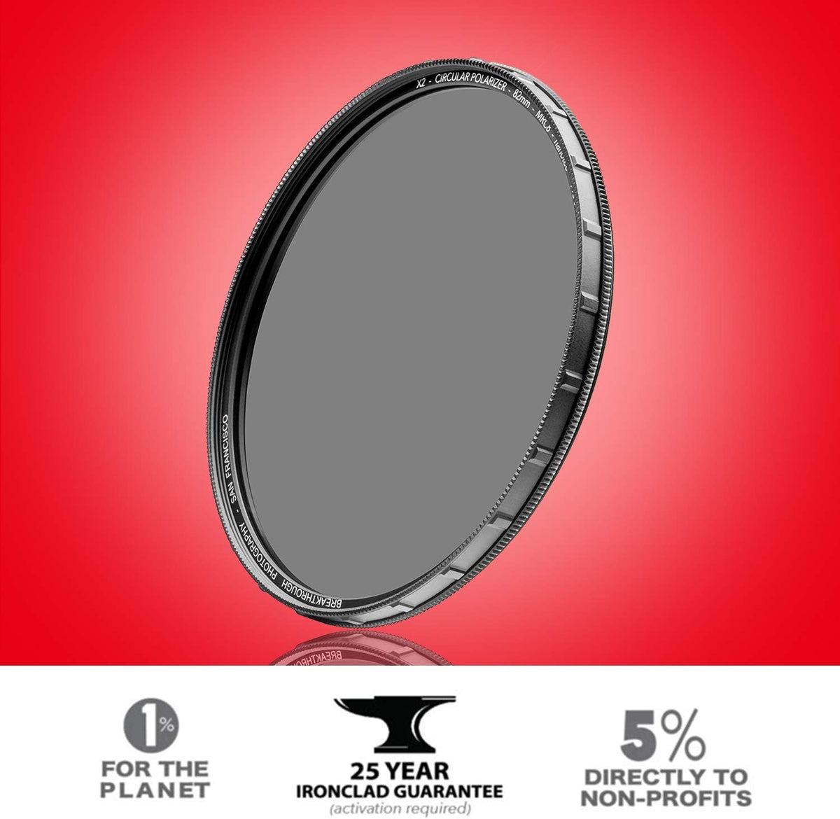 39mm CPL Circular Polarizing Filter for Camera Lenses, AGC Optical Glass, Pack of 2 R42964