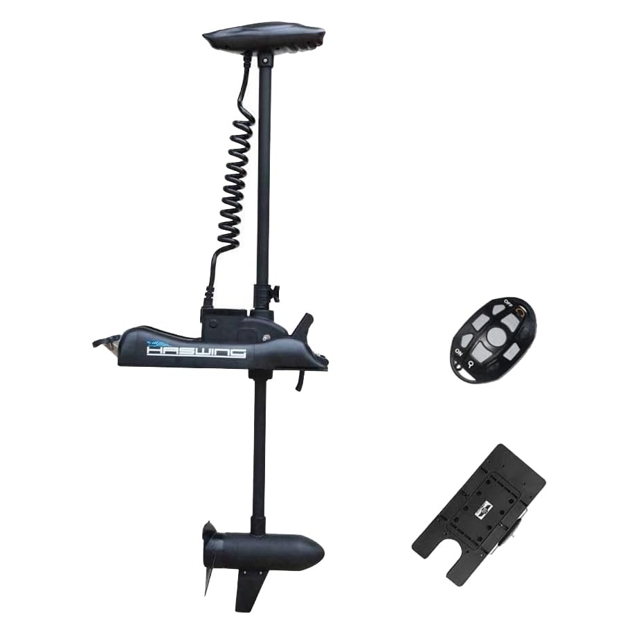 Black 12V 55LBS Bow Mount 54” Trolling Motor with Remote Control L633217