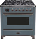 Blue Grey Dual Fuel Natural Gas Range Y492
