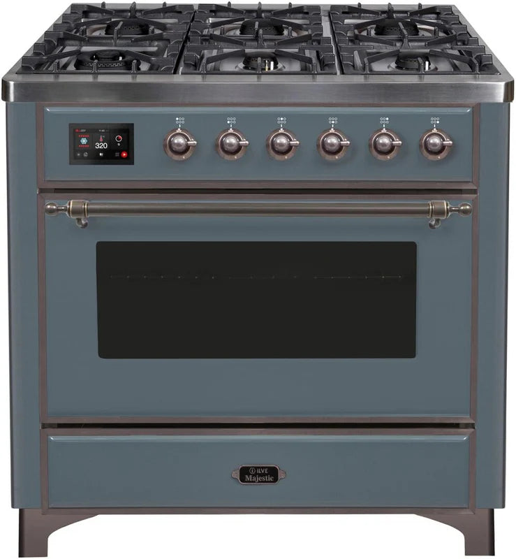 Blue Grey Dual Fuel Natural Gas Range Y492