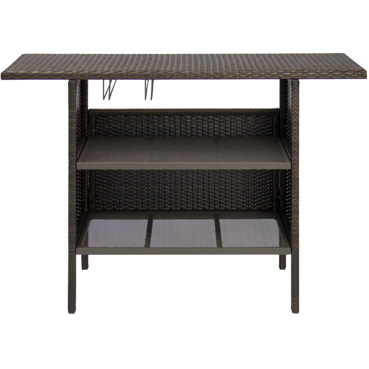 Brown Wicker Bar Counter Table F69783