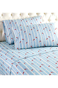 Micro Flannel Sheet Set Blue King T681294