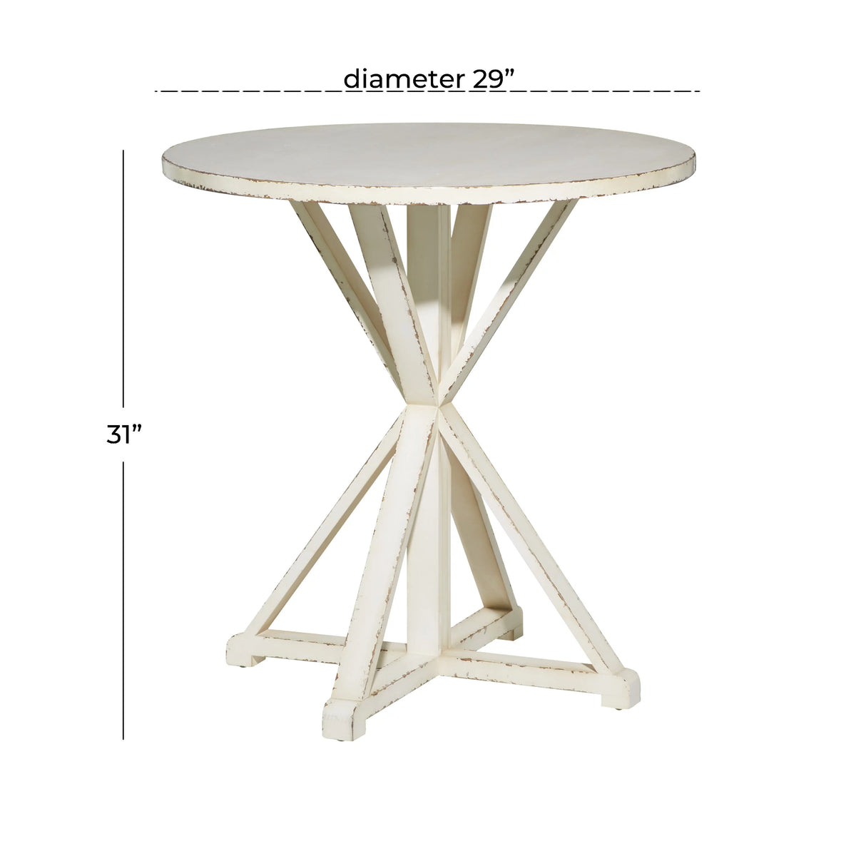 White Wood Accent Table U968