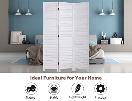 47.7'' Wide 67'' Tall 3 Panel Wooden Folding Room Divider Z924425