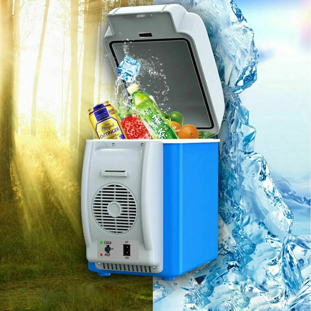 Blue 7.5L Electric Car Mini Refrigerator Cooler Warmer K72957