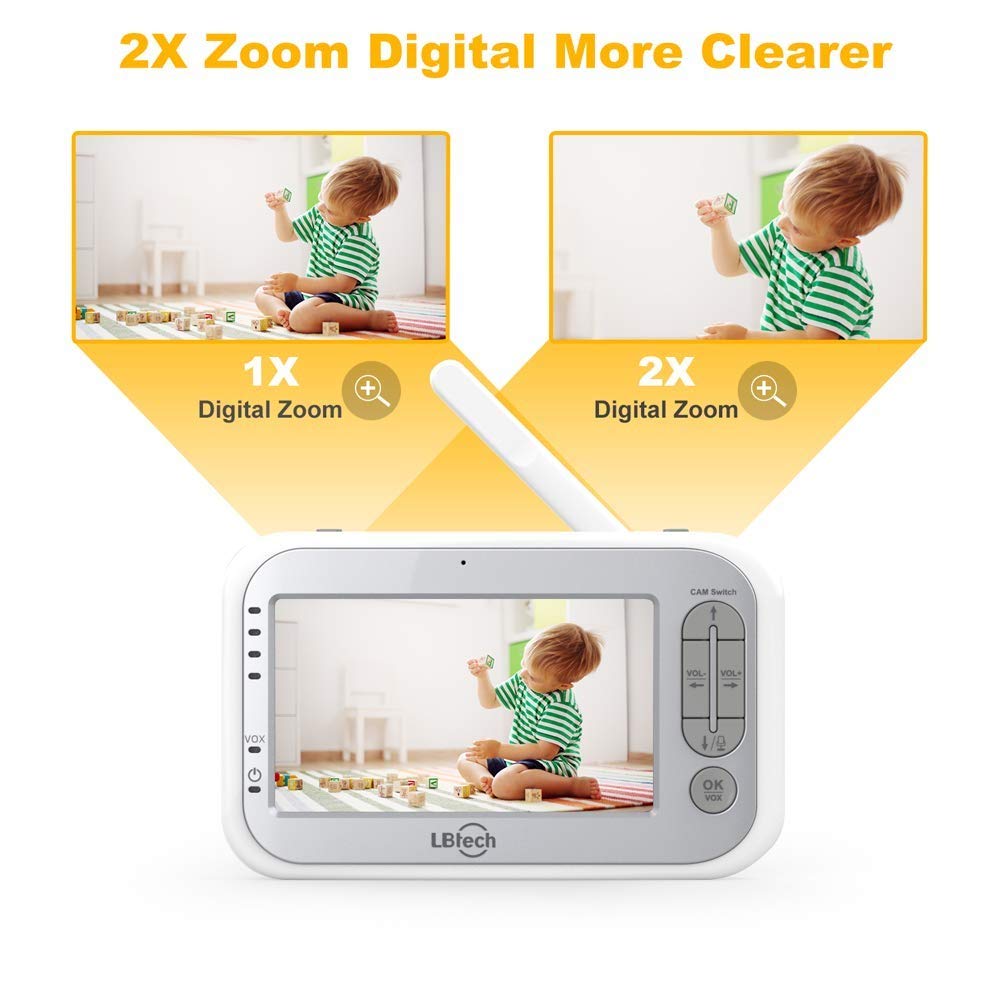 Video Baby Monitor with Two Cameras and 4.3" LCD P65824