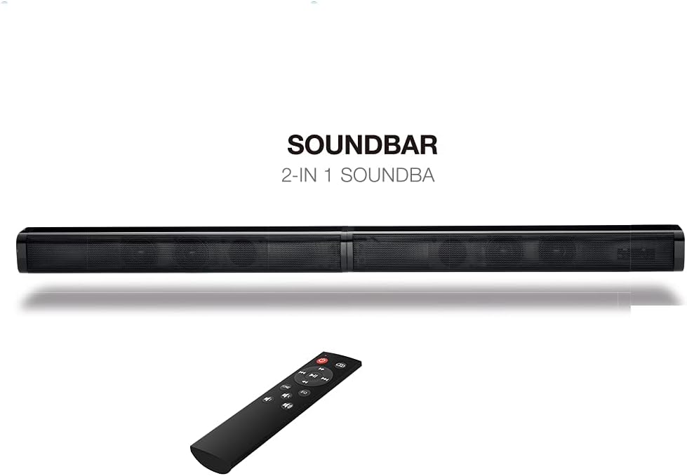 39-Inch Wired & Wireless Bluetooth 5.0 Stereo Soundbar N6051