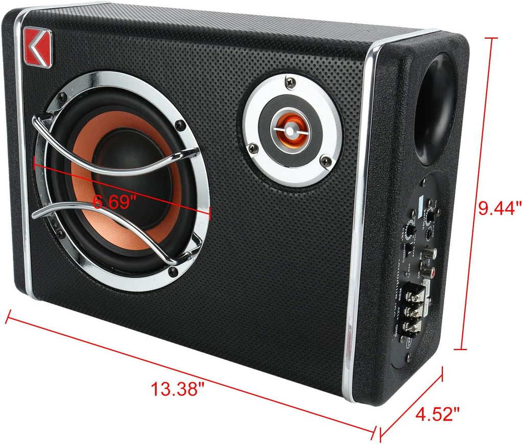 6 Inch Powered Car Subwoofer Pack of 2 B4407