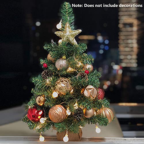 20 inch Pre-Lit Artificial Mini Christmas Tree with 40 LED Lights P62207