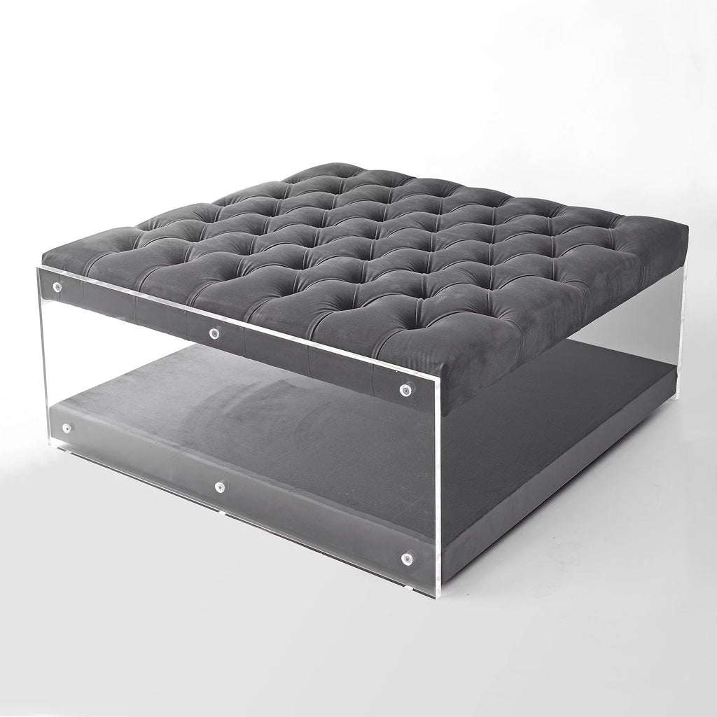 Velvet Contemporary Coffee Table Ottoman P721