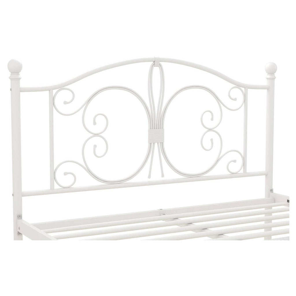White Full Metal Bed R87124