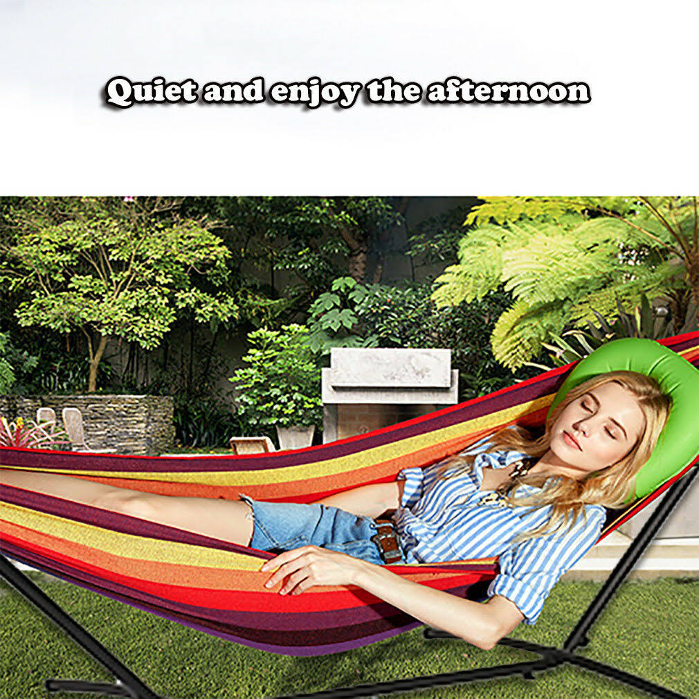 Double Hammock with Steel Stand and Carrying Case W462