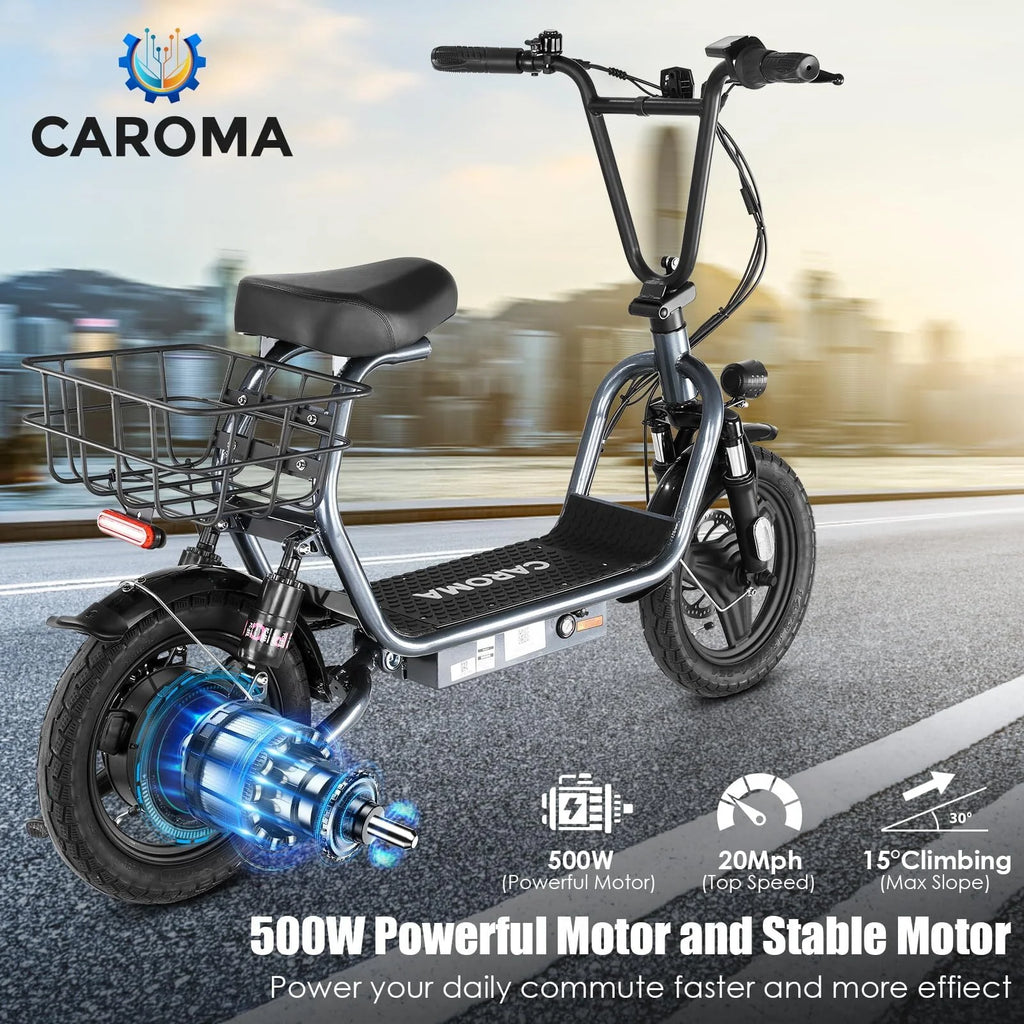 Electric Scooter 500W 25Miles 20Mph White X525