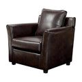 Brown Faux Leather Accent Chair I723218