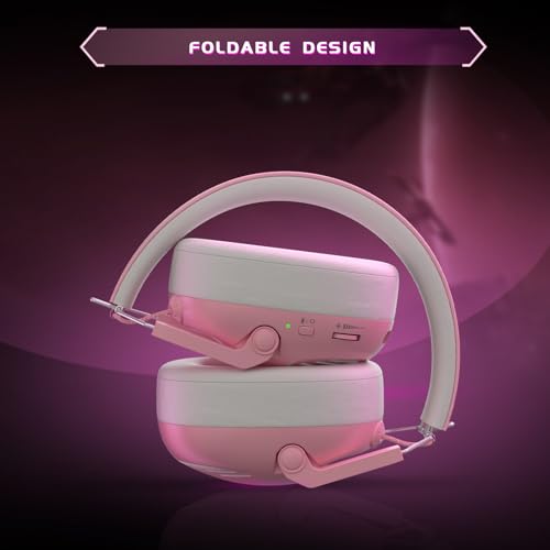 Black Wireless Gaming Headset with Bluetooth 5.3 and Noise Canceling Microphone H511