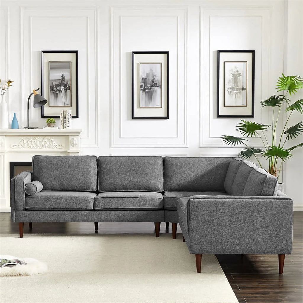 Dark Gray Fabric Corner Sofa E250555