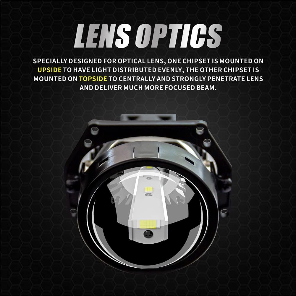 D1S LED Headlight Bulb 6000K 35W White CANBus Error Free (2 Pack) J290491