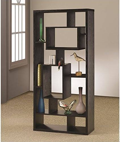 Black Asymmetrical Cube Bookcase Set of 2 T845536
