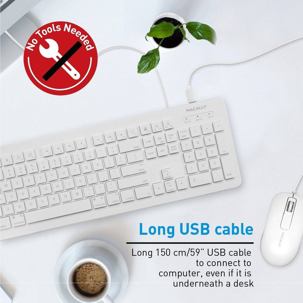 Full-Size USB 2.0 Keyboard & Optical Mouse Combo C5392