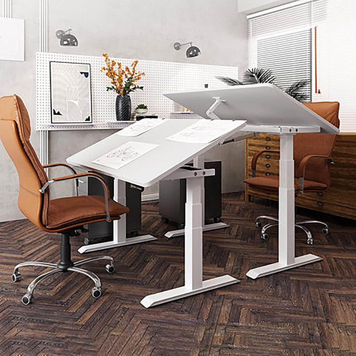 White 140x80Cm Tiltable Drafting Desk C13131