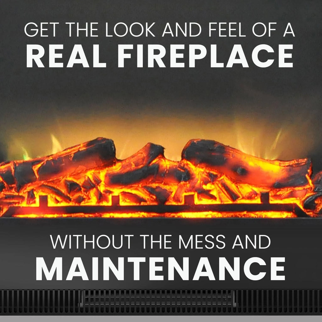Black Freestanding Electric Fireplace Y6614