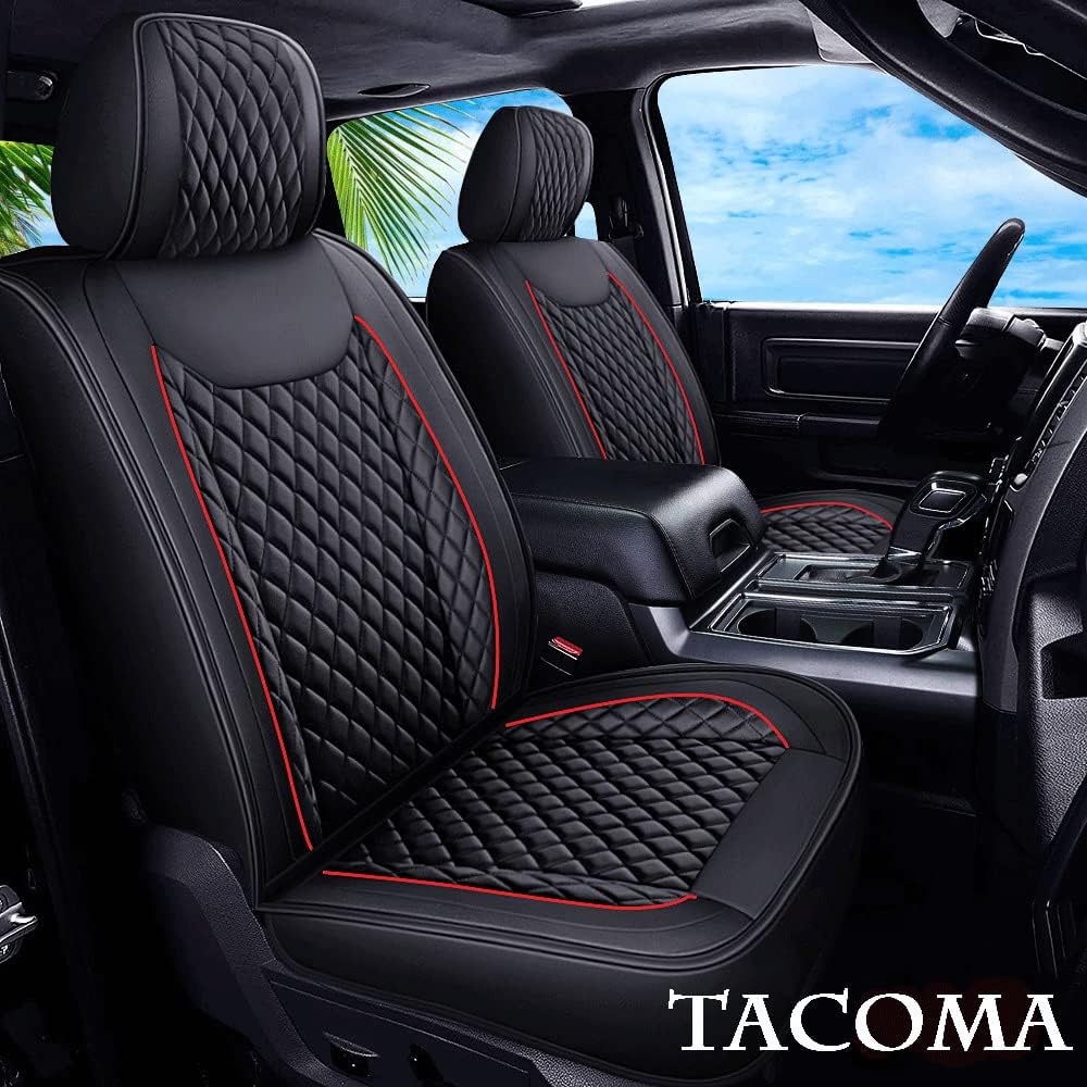 Coffee Waterproof Faux Leather Full Set Seat Covers I82757