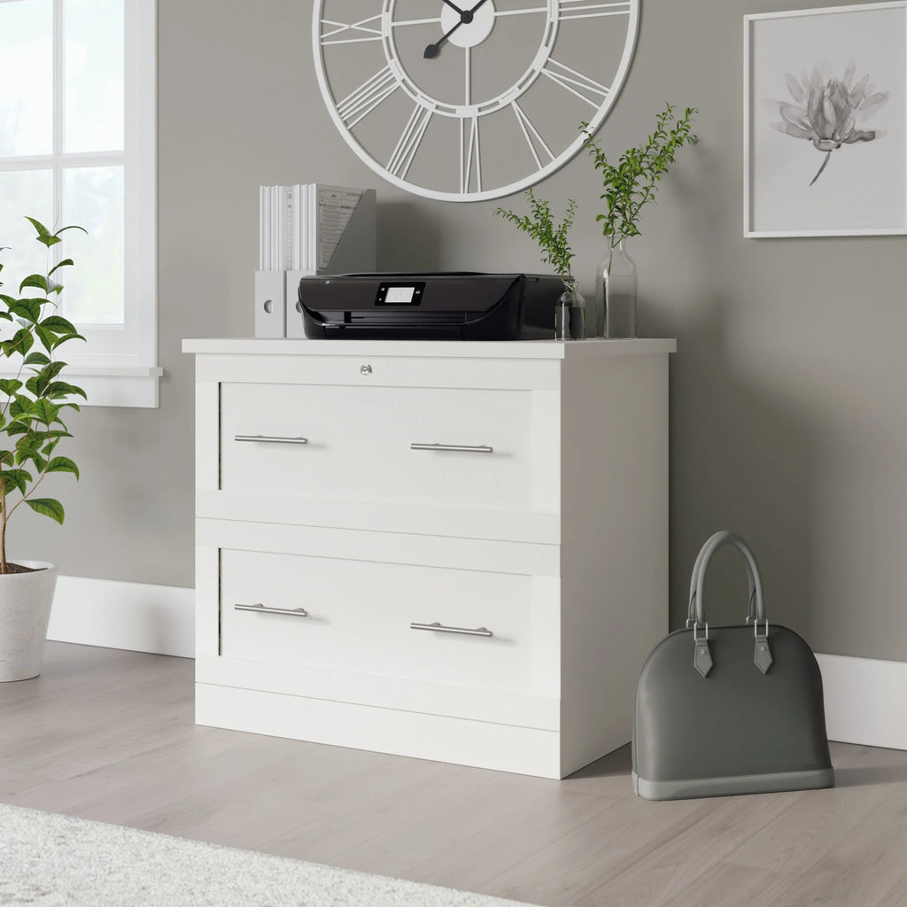 White 2-Drawer Lateral File Cabinet D184315