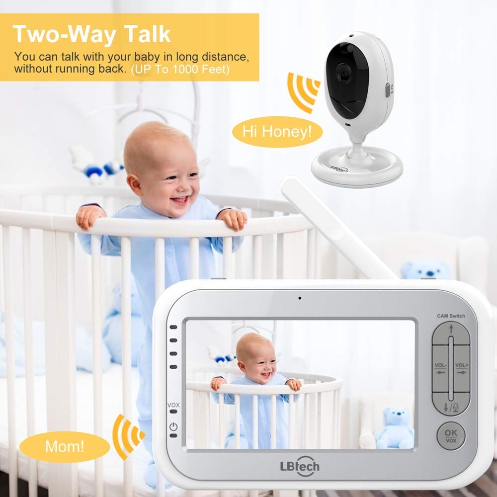 Video Baby Monitor with Two Cameras and 4.3" LCD P65824