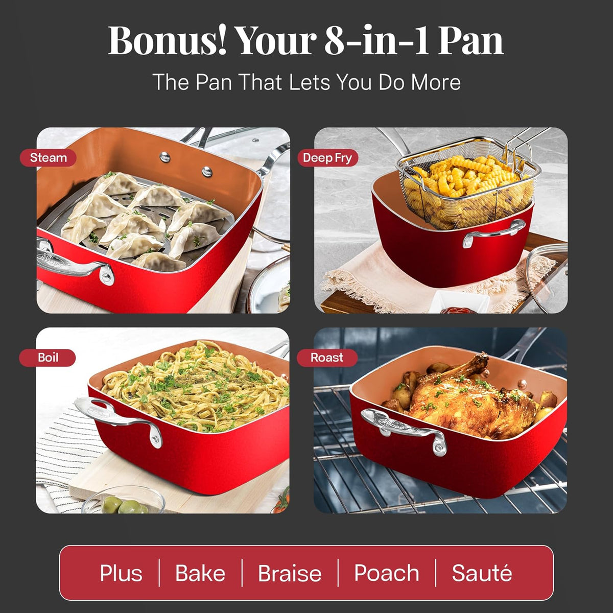 20 Pc Nonstick Ceramic Pots and Pans Set with Lids V933960